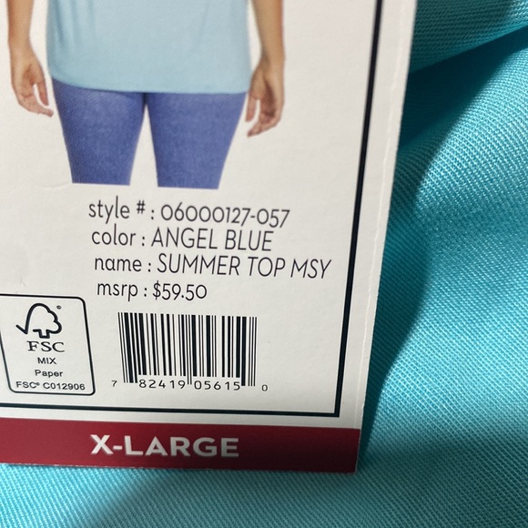 Nine West Ladies Top - Angel Blue - Size XL - NWT - Picture 6 of 7